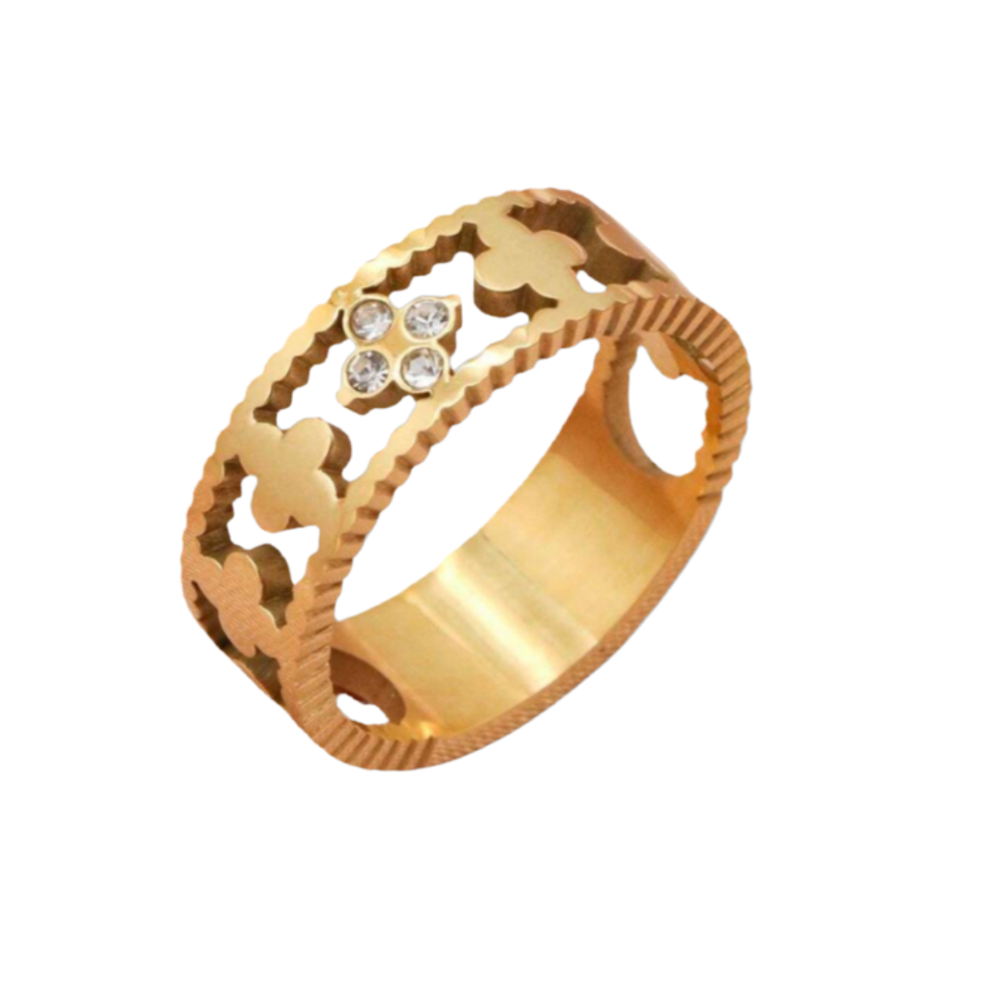 Anel Golden Clover
